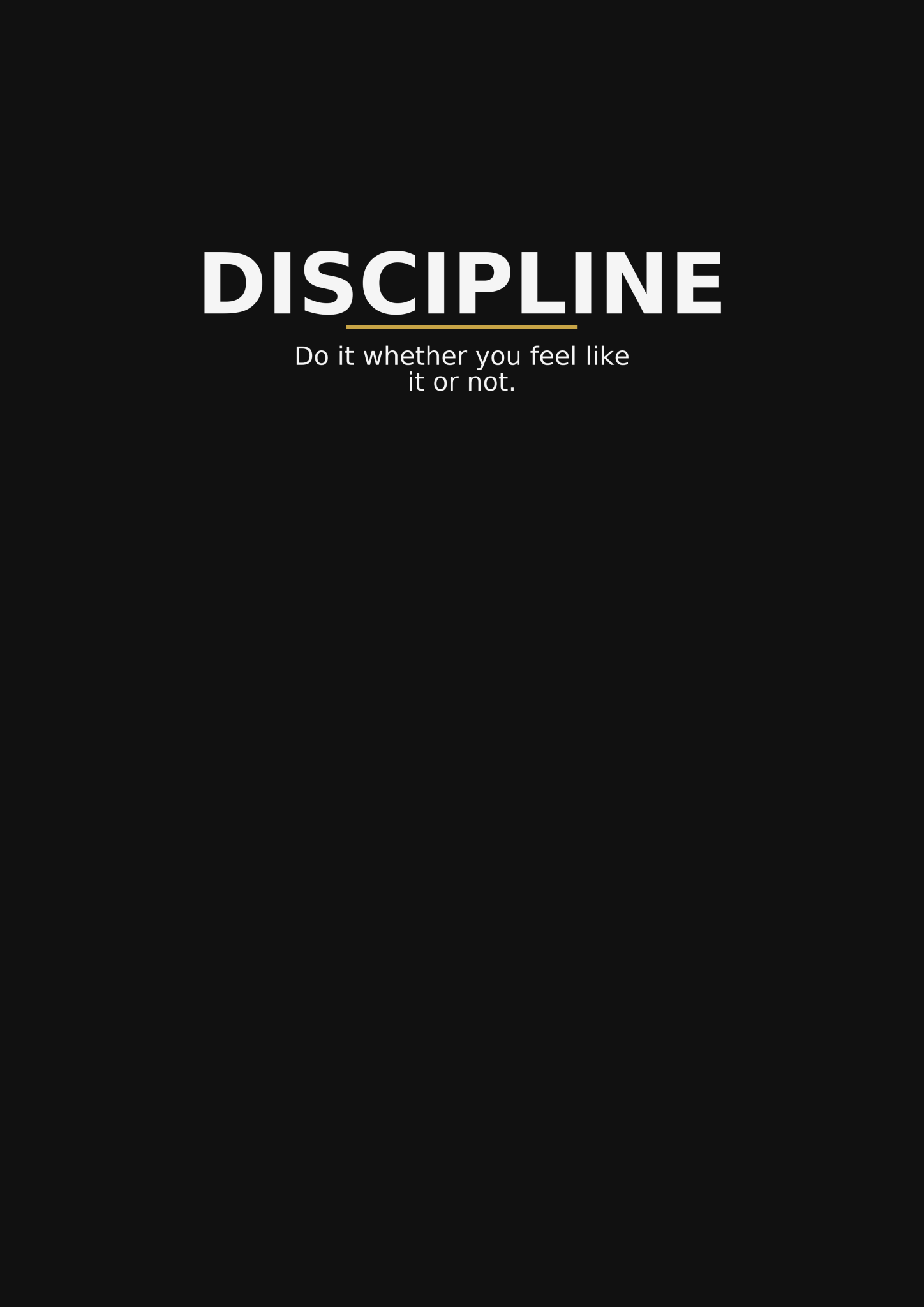Discipline — Minimal Statement Poster - Doublenightprints