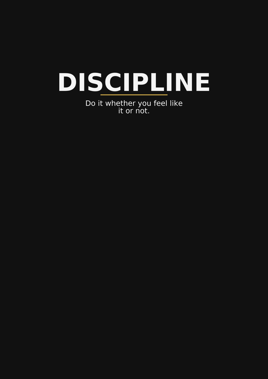 Discipline — Minimal Statement Poster - Doublenightprints