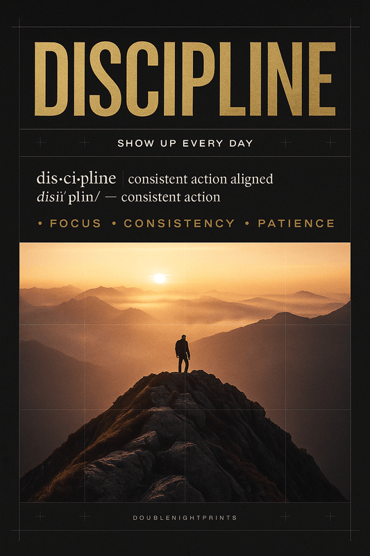 Discipline — Motivational Poster - Doublenightprints