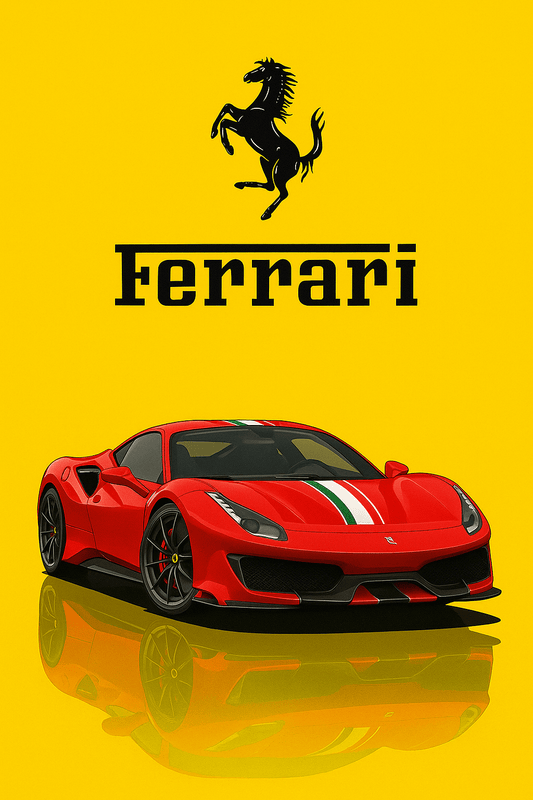 Ferrari Poster - Supercar Poster - Car enthusiast wall art - Car Posters - Doublenightprints
