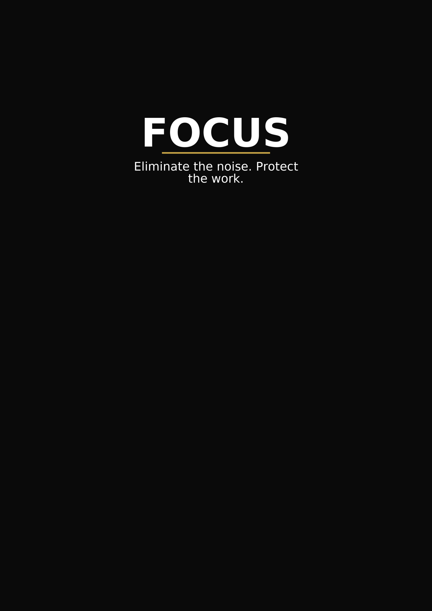 Focus — Minimal Statement Poster - Doublenightprints