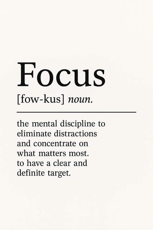 Focus Definition Motivational Print Office Wall Art Decor | Motivational Wall Decor | Focus Poster | Inspirational Wall Art - Doublenightprints