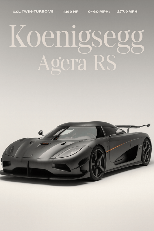 Koenigsegg Agera RS — Studio Poster - Doublenightprints