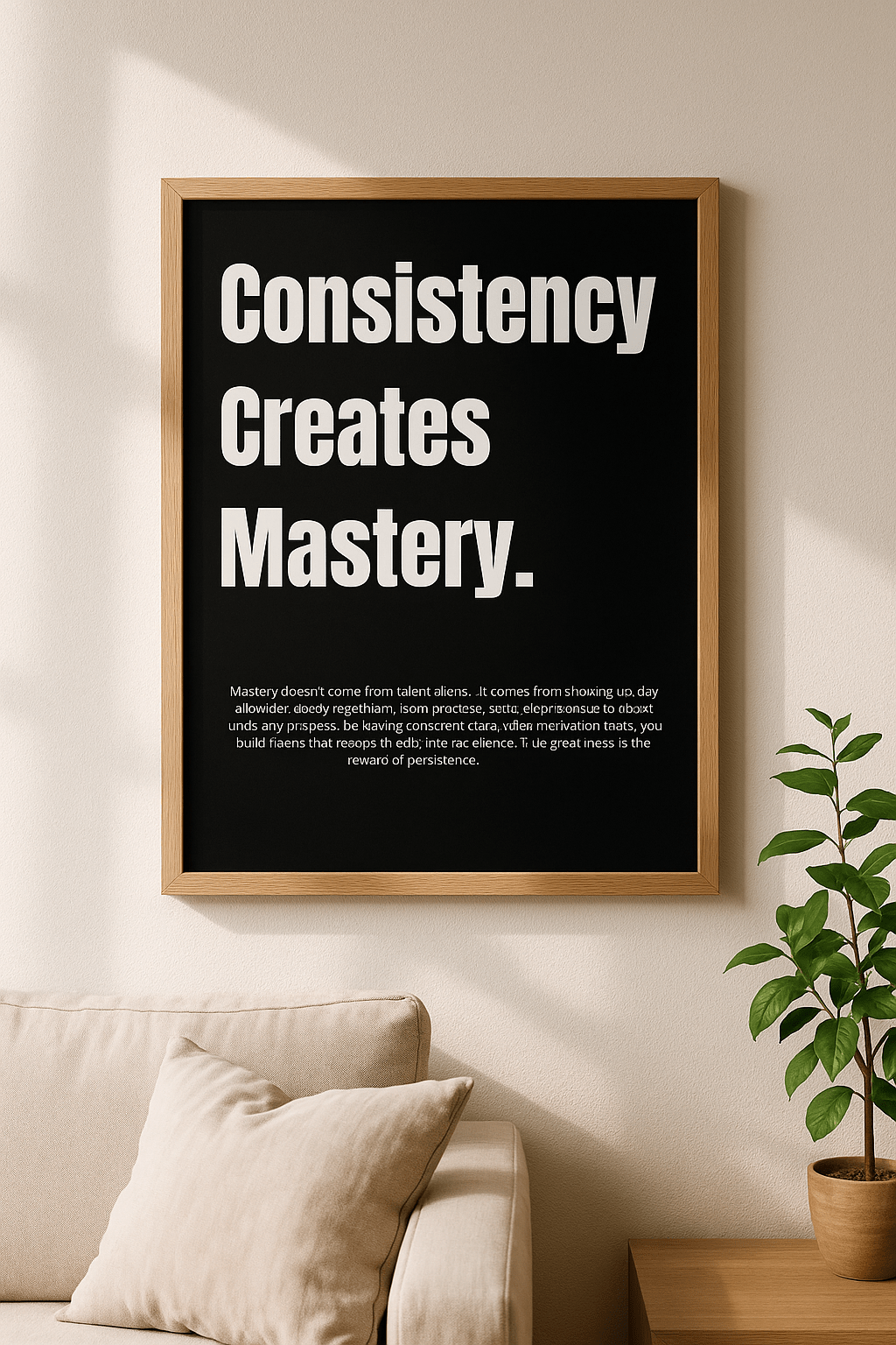 Consistency Creates Mastery – Motivational Wall Art Print - Doublenightprints