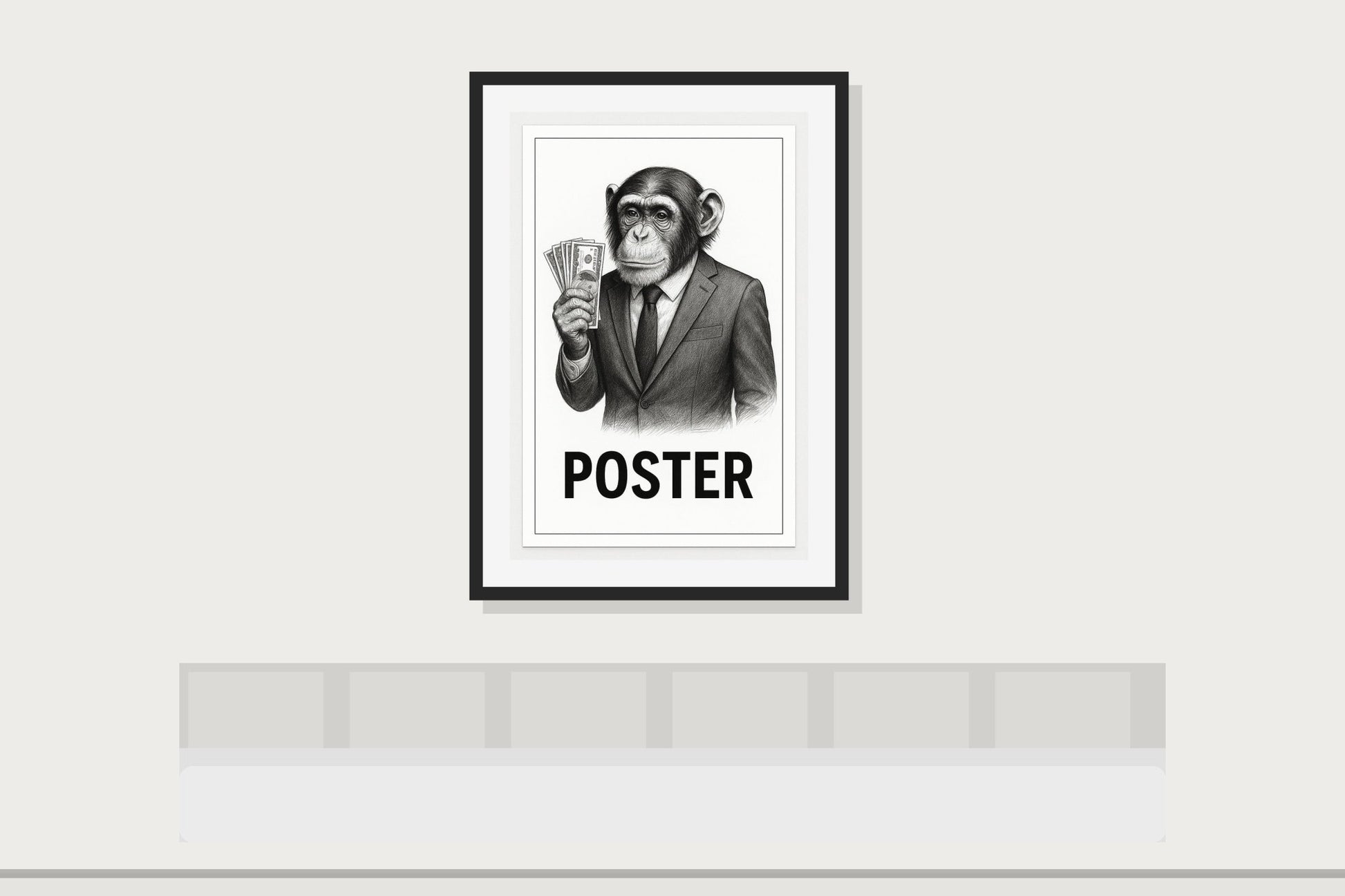 Monkey Money Poster ( Digital Download Poster ) - Doublenightprints