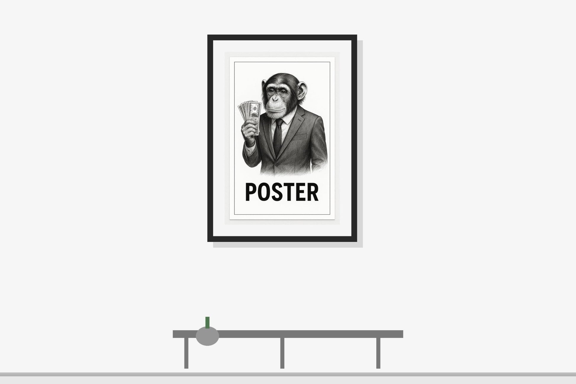 Monkey Money Poster ( Digital Download Poster ) - Doublenightprints