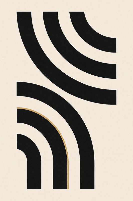 Modern Abstract No. 11 — Offset Arcs — DIGITAL DOWNLOAD (No Physical Item) - Doublenightprints