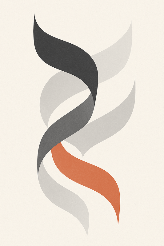 Modern Abstract No. 3 — Ribbon Flow - Doublenightprints