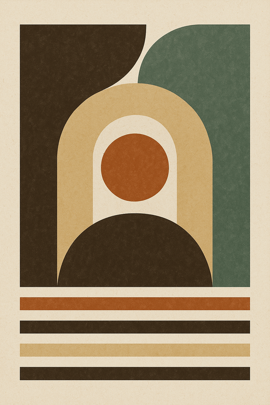 Modernist Geometry — Vintage Abstract Poster - Doublenightprints