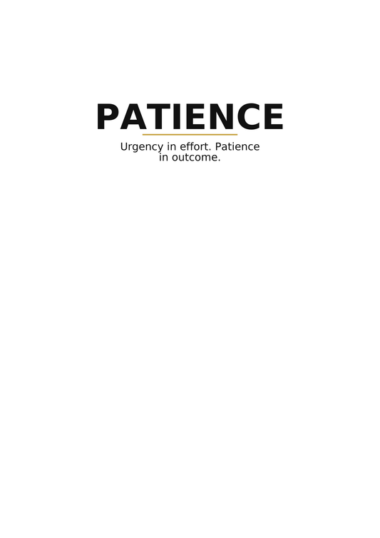 Patience — Minimal Statement Poster - Doublenightprints