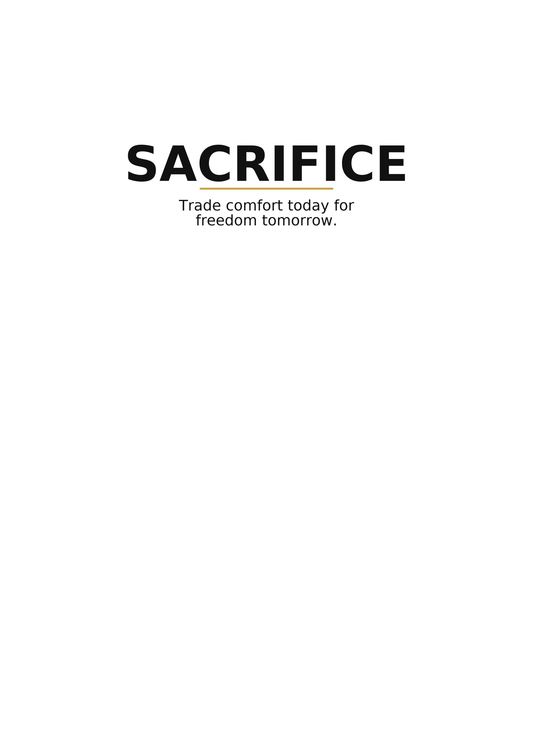Sacrifice — Minimal Statement Poster - Doublenightprints